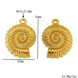 Pendentif en acier inoxydable de formes variées : coquillage, fusée, cœur, ailes – Accessoire de bijouterie DIY - Product Image 3
