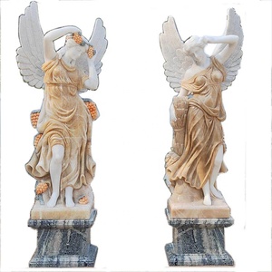 Fuente de la fábrica de piedra natural mármol cuatro estaciones Ángel estatuas - Product Image 1