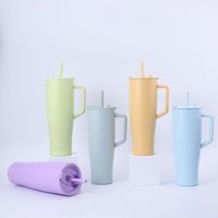 Logo personnalisé 40oz gobelet sous vide en acier inoxydable à double paroi pour tasse à café isolée de voyage étanche avec poignée et couvercle
