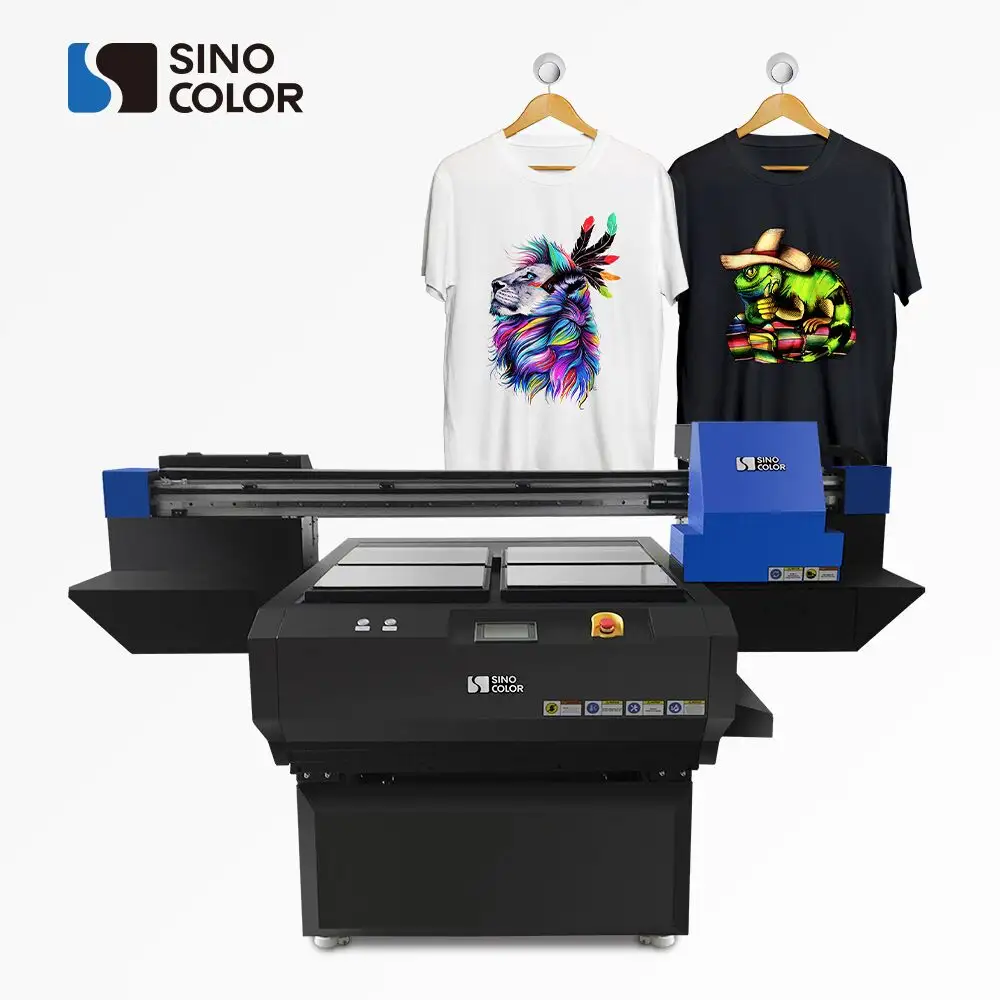 कारखाने की आपूर्ति सिनो रंग चौड़ा प्रारूप ए 1 dtg टी-शर्ट प्रिंटर TP-900 4 पीसी पैलेट