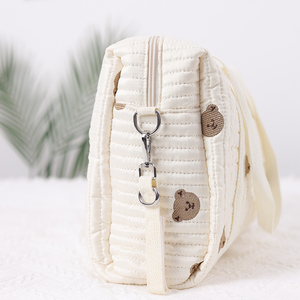 Sac à dos à langer en <span class=keywords><strong>toile</strong></span> lavée pour maman, idéal pour les voyages et le rangement de la crèche - Product Image 5