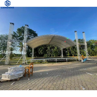 Estructura de Techo Arqueada, Diseño de Domo Curvo, Material de Aleación de Aluminio, Tamaño Personalizado, Estructura de Escenario para Iluminación y Altavoces Line Array