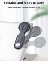 Support magnétique double écran pour ordinateur portable et téléphone – Fixation latérale magnétique double pour téléphone et moniteur d'ordinateur portable – Support d'extension à clipser