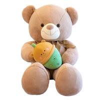 Vente Chaude : Ours en Peluche de Haute Qualité, Jouet en Peluche Kawaii, Grand Ours en Peluche Doux, Poupée Ours en Peluche Thé au Lait, Vente en Gros