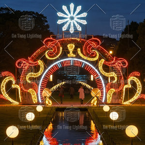 Beautiful IP65 Weather Resistant Christmas Archway <b>Light</b> Decoration LED Effects for Outdoor Shopping Streets Parks Holiday - Product Image 4