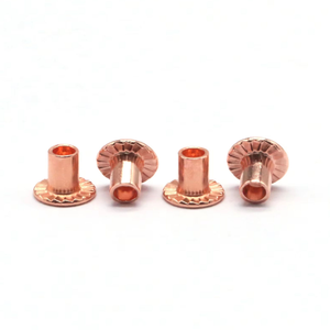 Usine directe pour rivets semi-tubulaires à tête plate en cuivre pur industriel, norme ISO Premium, personnalisables - Product Image 1