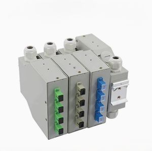 Boîtier de terminaison fibre optique FTTH FTTX intérieur 4/6 ports SC, panneau de brassage sur rail DIN en métal, compatible SC UPC/<span class=keywords><strong>APC</strong></span>/OM1/OM2/OM3/OM4 - Product Image 1