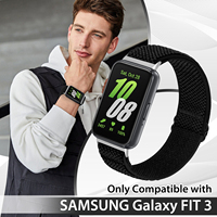 Correas de Reloj Ajustables de Nailon Elástico para Samsung Galaxy Fit 3 SM-R390, Pulseras de Repuesto para Hombre y Mujer