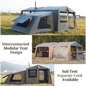 <span class=keywords><strong>Tente</strong></span> de Camping <span class=keywords><strong>Gonflable</strong></span> Modulaire et Connectable <span class=keywords><strong>avec</strong></span> Chambre Amovible et Abri Bâche Oxford Imperméable pour Extérieur - Product Image 5