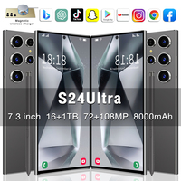 Nuevo Smartphone S24 Ultra 5G de 6.8 Pulgadas con Android 13, 16GB+1TB de Memoria, Cámara de 48MP, Batería de 5000mAh, Pantalla HD, LTE y CDMA en Alemán/Español