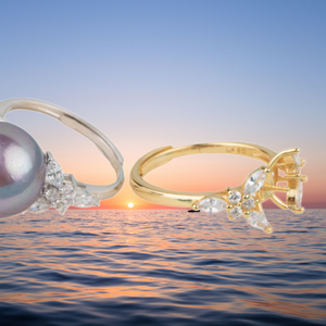 UM Jewelry Natural Freshwater Pearl <b>Ring</b> 925 Sterling Silver <b>Adjustable</b> <b>Size</b> Engagement Jewelry for Women - Product Image 5