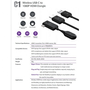 Không dây USB C <span class=keywords><strong>HDMI</strong></span> trong màn hình phản ánh Dongle điều khiển miễn phí Plug and Play Miracast công cụ cho màn hình TV - Product Image 4