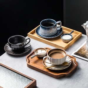 Ensemble de tasses à café en céramique de style japonais, élégant, vintage, luxe léger, avec sucrier pour le thé de l'après-midi, utilisation à la maison ou au café - Product Image 1