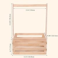 Panier de rangement en bois pour douche et placard - Panier de rangement pour chambre d'enfant avec poignée (sans cintres)