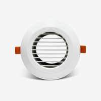 Couvercle de ventilation intérieur Système HVAC Diffuseur rond détachable en plastique ABS Persienne droite Évent d'air frais