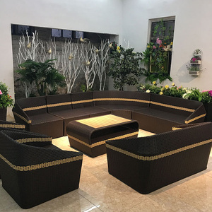Hot Selling Garden Furniture Lounge Set Villa Leisure Aluminum Pe <b>rattan</b> <b>Sofa</b> Outdoor Lounge Sectional <b>Sofa</b> Furniture Set hotel - Product Image 5