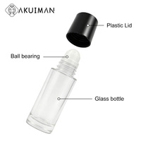 Flacon de parfum transparent ISO9001 approuvé SGS 5ml 10ml 15ml Contenant d'échantillon de voyage Bouteille à bille en verre avec logo personnalisé
