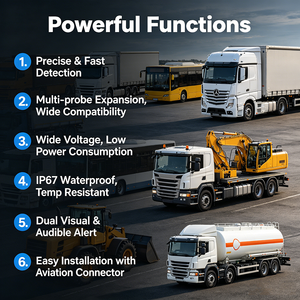 Sistema <span class=keywords><strong>de</strong></span> Radar <span class=keywords><strong>de</strong></span> <span class=keywords><strong>Reversa</strong></span> para Camiones Comerciales <span class=keywords><strong>de</strong></span> 12V/24V, Monitor LCD <span class=keywords><strong>de</strong></span> 3.5 Pulgadas, 4 Sensores Impermeables, <span class=keywords><strong>Alarma</strong></span> Sonora <span class=keywords><strong>de</strong></span> Advertencia <span class=keywords><strong>de</strong></span> Distancia <span class=keywords><strong>de</strong></span> 5M, OEM - Product Image 5
