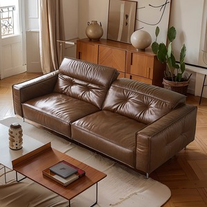 <b>Complete</b> Modern Genuine Leather Living Room <b>Set</b>-Modular Sectional <b>Bed</b> & Comfortable Cloud Couch - Product Image 4