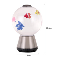 Nouvelle conception de lampe méduse LED avec base à changement de couleur RGB, haut-parleur intégré, lumière de nuit pour la natation, décoration d'intérieur et abat-jour globe