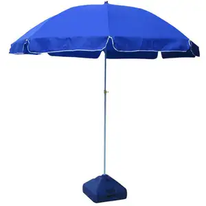 Guarda-chuva de praia listrado personalizado Fine Ocean guarda-chuva com braçadeira para cadeira de praia com proteção UV