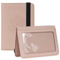 Portefeuille de voyage multi-cartes RFID JIANJI personnalisé avec logo, porte-passeport en PU, fermeture à bande élastique, motif gaufré – Vente chaude