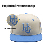 Casquettes Snapback en gros avec boucle personnalisée, logo brodé 3D bicolore, casquettes de baseball à visière plate, designs vintage rigides