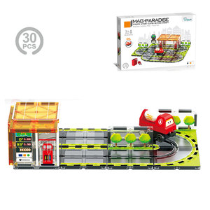 <span class=keywords><strong>City</strong></span> <span class=keywords><strong>Builder</strong></span> Set di 30 Pezzi Piastrelle Magnetiche Stazione di Servizio 3D Blocchi Costruzioni Fai da Te Giocattolo Educativo STEM per Bambini e Bambine - Product Image 2
