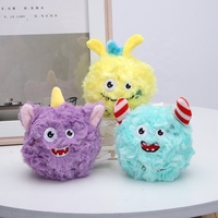 Jouet pour chien en peluche en forme d'animal monstre mignon, jouet interactif qui couine pour animaux de compagnie, jouet à mâcher pour petits chiens