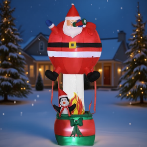 Décoration de Noël gonflable extérieure en PVC de 1,80 m avec éclairage pour jardin ou maison - Product Image 2