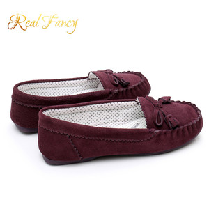 Moda Casual In Pelle Scamosciata Piatto <span class=keywords><strong>Mocassini</strong></span> In Pelle <span class=keywords><strong>Mocassini</strong></span> Scarpe per Le Donne - Product Image 5