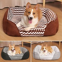 Coussin carré pour chien et chat, antidérapant, durable, écologique, à motifs, toutes saisons, luxe, confort, housse de lit pour animaux de compagnie