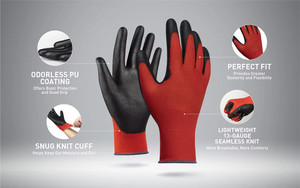 Guantes de trabajo de alta calidad, impermeables y resistentes al calor con agarre antideslizante, protección de calidad diseñada, forro de algodón al por mayor - Product Image 2