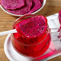 Md04 Hot Selling Chinese Gedroogde Rode Drakenfruit Gedehydrateerde Pitahaya Fruit Plakjes Thee Chinese Voedselsnacks