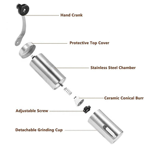 Molinillo de Café Manual de Acero Inoxidable Más Vendido, Ajustable, con Muela Cónica de Cerámica, Herramienta <span class=keywords><strong>para</strong></span> Café - Product Image 4