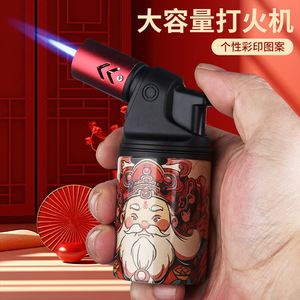 Encendedor a prueba de viento de 1 llama recargable con combustible de butano, diseño personalizado para encender cigarros y cigarrillos - Product Image 5