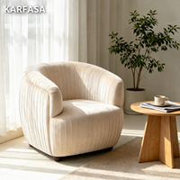 Fauteuil de salon moderne en tissu rembourré, confortable, pour salon, maison, hôtel, vente en gros, OEM