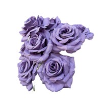 Fleurs artificielles semi-artisanales en soie, roses diamantées à 9 têtes, pour mariages et événements extérieurs, export transfrontalier