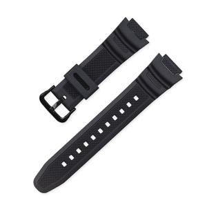 Bracelet de montre sport en PU de 18 mm pour AE 1000 1100 1200 1300 W218H <span class=keywords><strong>AEQ</strong></span> 110 F108, bracelet de montre en caoutchouc silicone résine - Product Image 5