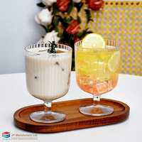 Gobelet à vin en plastique transparent rigide de 350 ml, verre à eau, tasse à dessert élégante, tasse à café pour les fêtes, les bars, les mariages