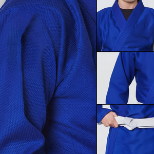 Fabrication pour l'entraînement de combat d'arts martiaux personnalisés Porter un uniforme de karaté Sergé/Toile Unisexe Adultes - Product Image 1