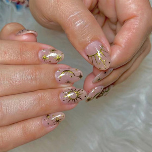 Faux Ongles à Presser de Luxe, Forme Cercueil, Haute Qualité, <span class=keywords><strong>Acrylique</strong></span> Artistique, French Manucure, <span class=keywords><strong>Prix</strong></span> de Gros - Product Image 6