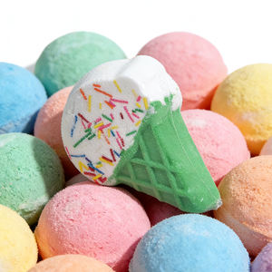 Bombe de bain en forme de <span class=keywords><strong>cornet</strong></span> de crème glacée personnalisée en usine |   Bombes de bain effervescentes en gros pour enfants |   Boules effervescentes pour la douche <span class=keywords><strong>bio</strong></span> en gros OEM/ODM - Product Image 4