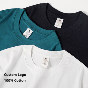 T50003 T-shirt Homme Respirant à Col Ras du Cou Tricoté 100% <span class=keywords><strong>Coton</strong></span> Anti-Rides Transfert de Chaleur Imprimé Logo Coupe Ample à Manches Courtes - Product Image 1