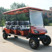 Voiture de golf électrique 8 places avec batterie au lithium 5 kW en acier tout-terrain pour la chasse Voiture de golf