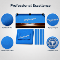 Tissu de billard bleu royal lisse pour table de billard, remplacement professionnel du tapis avec 6 bandes assorties