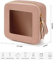 Tas Make up kotak sederhana tahan air, mode ringan tahan lama dengan ritsleting