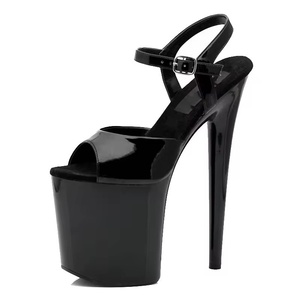 <span class=keywords><strong>Zapatos</strong></span> de <span class=keywords><strong>Mujer</strong></span> Nuevos de 8 Pulgadas-20 cm, Tacón Alto, Suela Gruesa, Punta Abierta, Modelo <span class=keywords><strong>Pasarela</strong></span>, Discoteca, Sexy, Impermeables, Sandalias de Tubo de Acero - Product Image 1