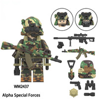 Modèle de jouet en plastique ABS de forces spéciales, service aérien spécial KSK Alpha Delta Wild Child SSO, forces spéciales, commando, Navy Seals, léopard des neiges