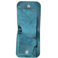 Porte-cartes en cuir de vachette véritable Boshiho pour homme - Multifonction, blocage RFID, fermeture éclair vintage, épaisseur 30 mm, 40 g